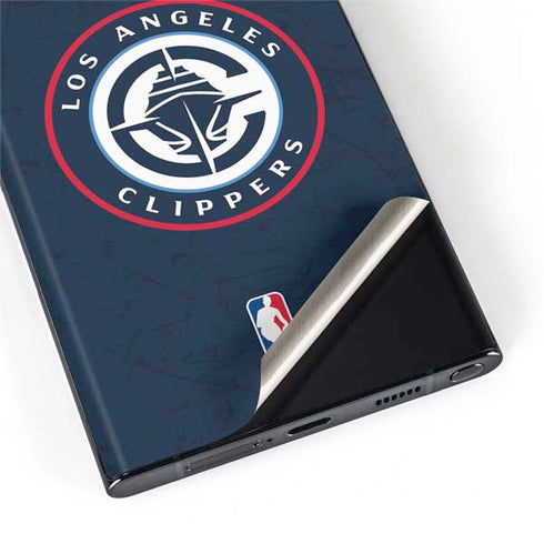 NBA Los Angeles Clippers Distressed Blue Galaxy S22 Ultra Skin