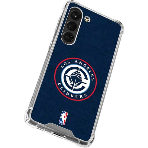 NBA Los Angeles Clippers Distressed Blue Galaxy S23 Clear Case