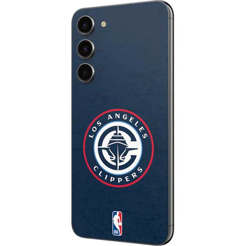 NBA Los Angeles Clippers Distressed Blue Galaxy S23 FE Skin