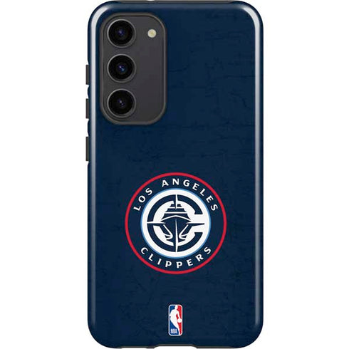 NBA Los Angeles Clippers Distressed Blue Galaxy S23 Plus Pro Case