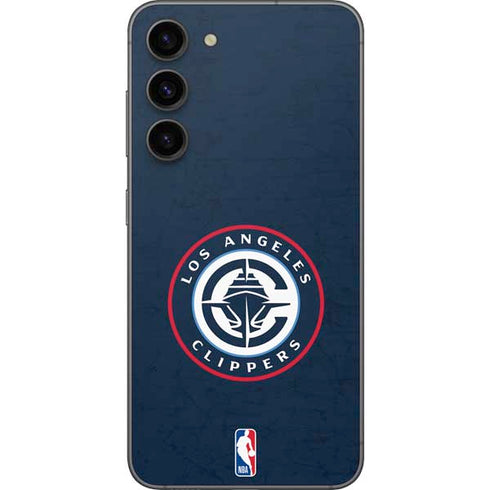 NBA Los Angeles Clippers Distressed Blue Galaxy S23 Plus Skin