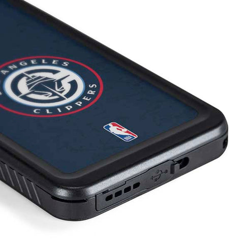 NBA Los Angeles Clippers Distressed Blue Galaxy S23 Plus Waterproof Case