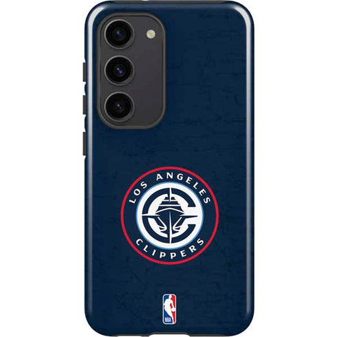 NBA Los Angeles Clippers Distressed Blue Galaxy S23 Pro Case