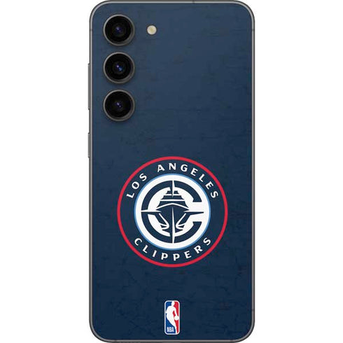 NBA Los Angeles Clippers Distressed Blue Galaxy S23 Skin