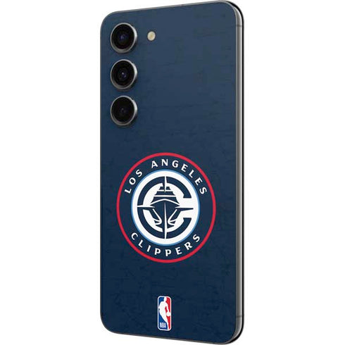 NBA Los Angeles Clippers Distressed Blue Galaxy S23 Skin