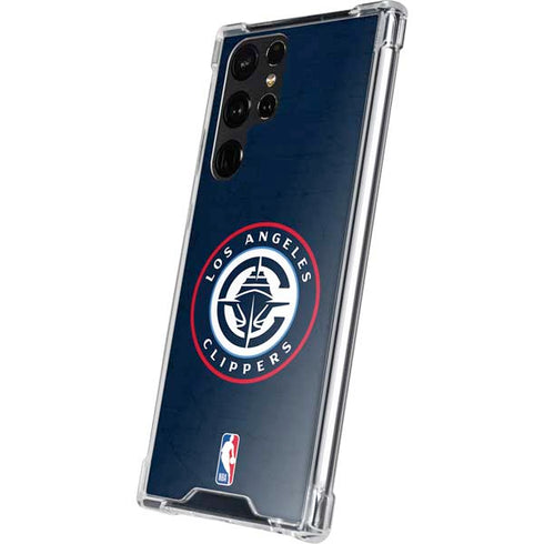 NBA Los Angeles Clippers Distressed Blue Galaxy S23 Ultra Clear Case