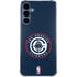 NBA Los Angeles Clippers Distressed Blue Galaxy S24 Clear Case