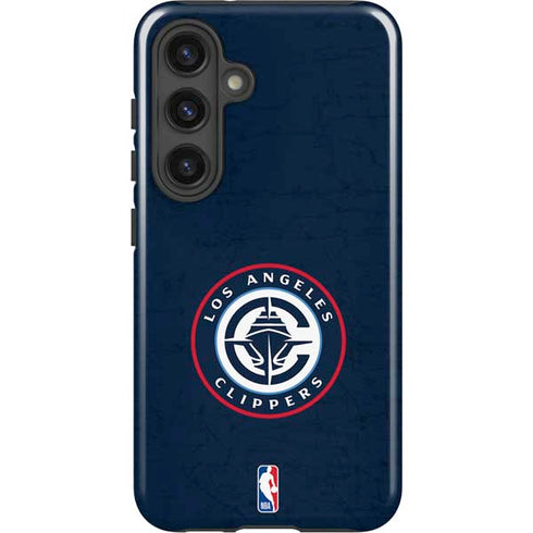 NBA Los Angeles Clippers Distressed Blue Galaxy S25 Impact Case