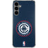 NBA Los Angeles Clippers Distressed Blue Galaxy S24 Plus Clear Case