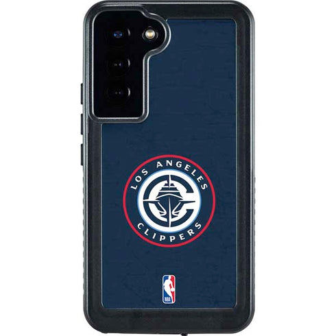 NBA Los Angeles Clippers Distressed Blue Galaxy S24 Plus Waterproof Case