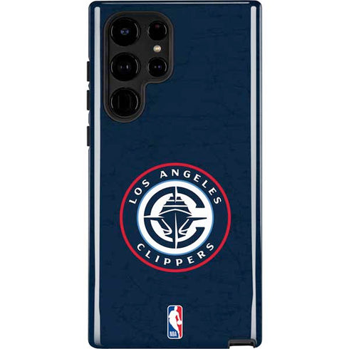 NBA Los Angeles Clippers Distressed Blue Galaxy S24 Ultra Impact Case
