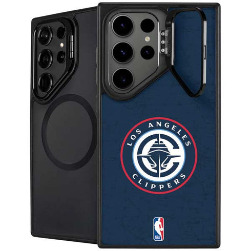 NBA Los Angeles Clippers Distressed Blue Galaxy S25 Ultra Kickstand Case