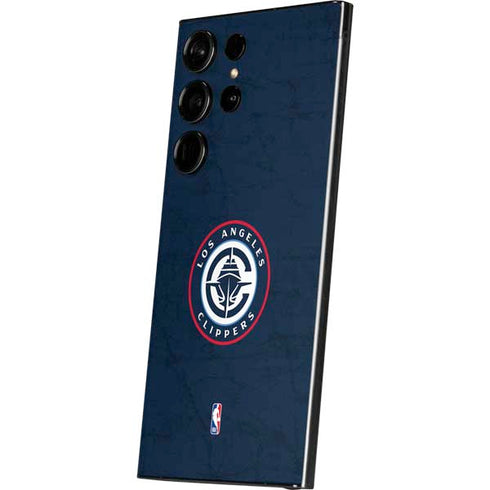 NBA Los Angeles Clippers Distressed Blue Galaxy S25 Ultra Skin