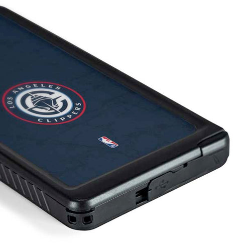 NBA Los Angeles Clippers Distressed Blue Galaxy S24 Ultra Waterproof Case