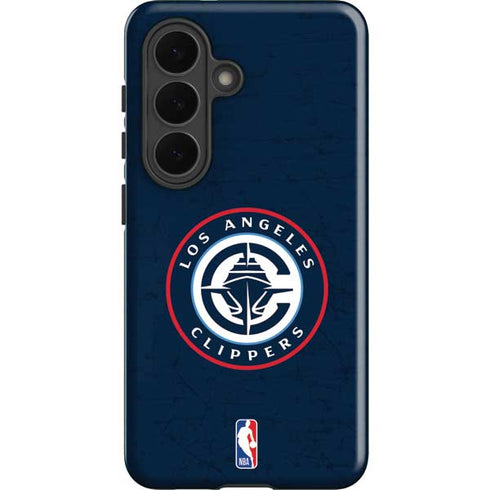 NBA Los Angeles Clippers Distressed Blue Galaxy S26 Impact Case