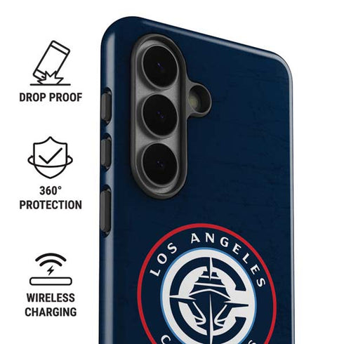 NBA Los Angeles Clippers Distressed Blue Galaxy S26 Plus Impact Case