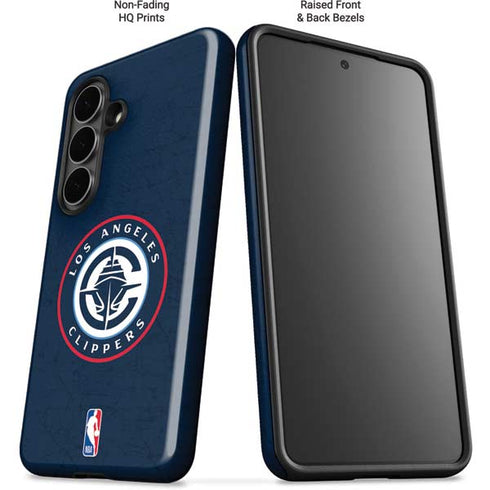 NBA Los Angeles Clippers Distressed Blue Galaxy S26 Plus Impact Case