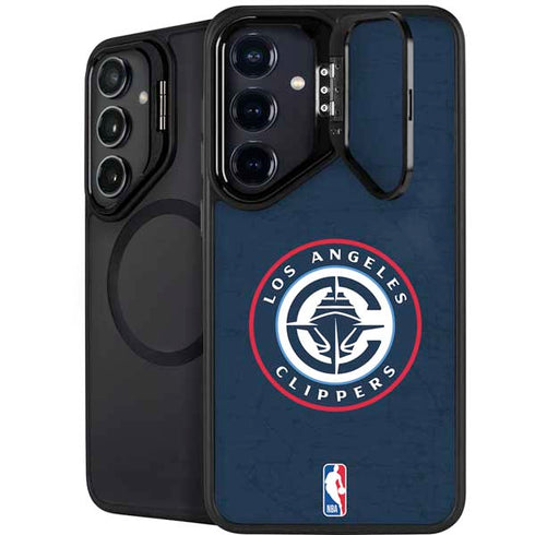 NBA Los Angeles Clippers Distressed Blue Galaxy S26 Plus Kickstand Case