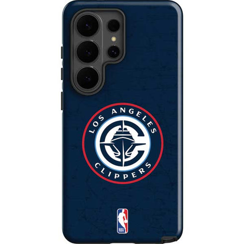 NBA Los Angeles Clippers Distressed Blue Galaxy S26 Ultra Impact Case
