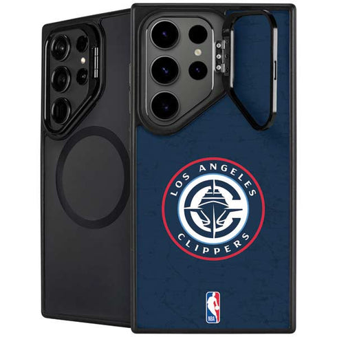 NBA Los Angeles Clippers Distressed Blue Galaxy S26 Ultra Kickstand Case