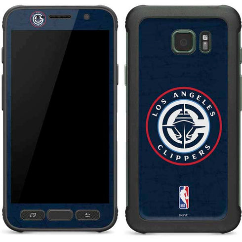 NBA Los Angeles Clippers Distressed Blue Galaxy S7 Active Skin