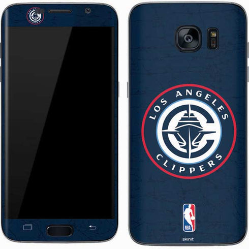 NBA Los Angeles Clippers Distressed Blue Galaxy S7 Skin