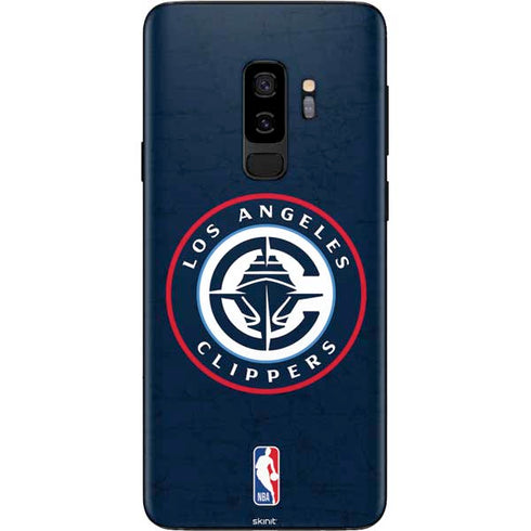 NBA Los Angeles Clippers Distressed Blue Galaxy S9 Plus Skin