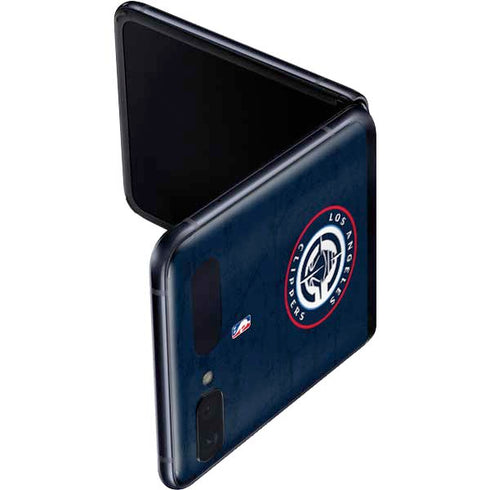 NBA Los Angeles Clippers Distressed Blue Galaxy Z Flip Skin