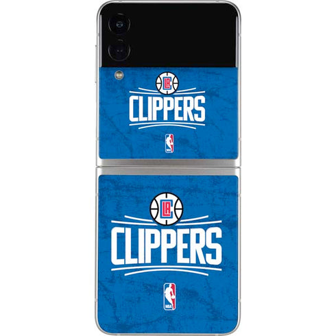 NBA Los Angeles Clippers Distressed Blue Galaxy Z Flip4 5G Skin