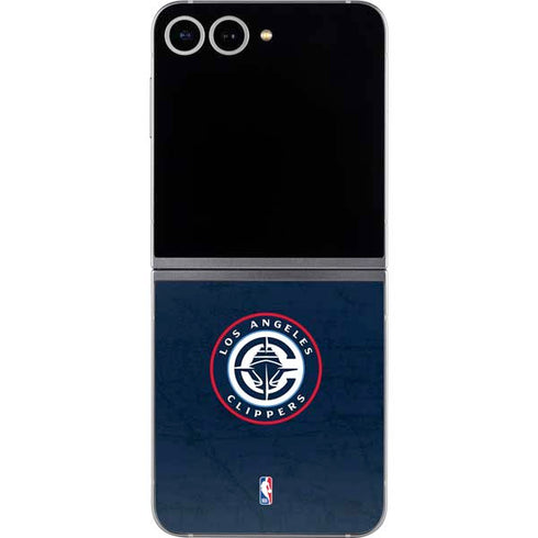 NBA Los Angeles Clippers Distressed Blue Galaxy Z Flip6 Skin