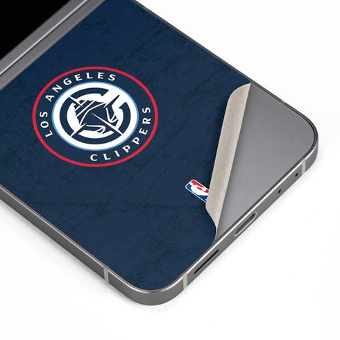 NBA Los Angeles Clippers Distressed Blue Galaxy Z Flip6 Skin
