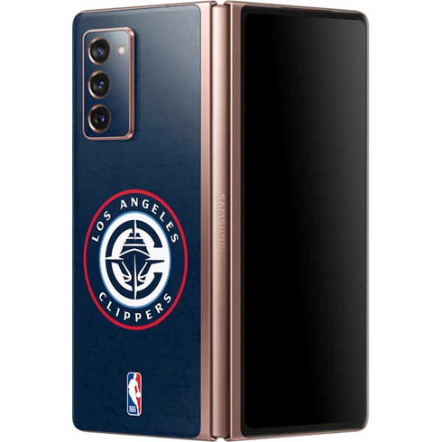 NBA Los Angeles Clippers Distressed Blue Galaxy Z Fold2 5G Skin