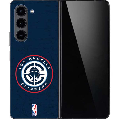 NBA Los Angeles Clippers Distressed Blue Galaxy Z Fold5 5G Skin