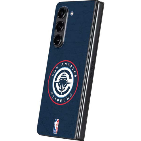 NBA Los Angeles Clippers Distressed Blue Galaxy Z Fold5 5G Skin