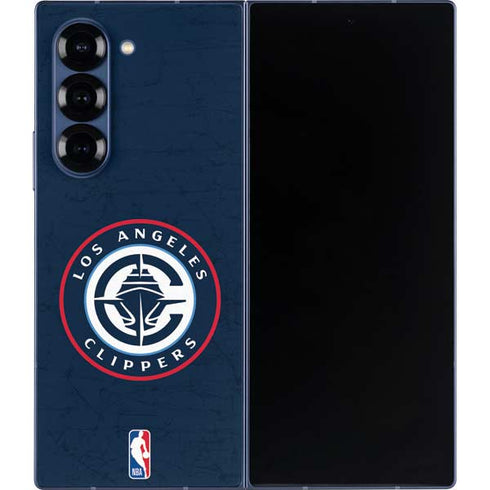 NBA Los Angeles Clippers Distressed Blue Galaxy Z Fold6 Skin