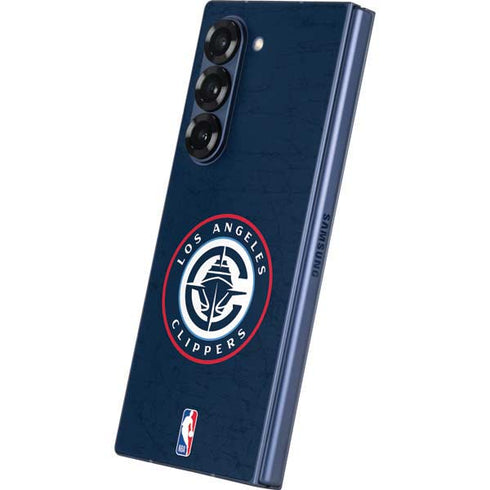 NBA Los Angeles Clippers Distressed Blue Galaxy Z Fold6 Skin