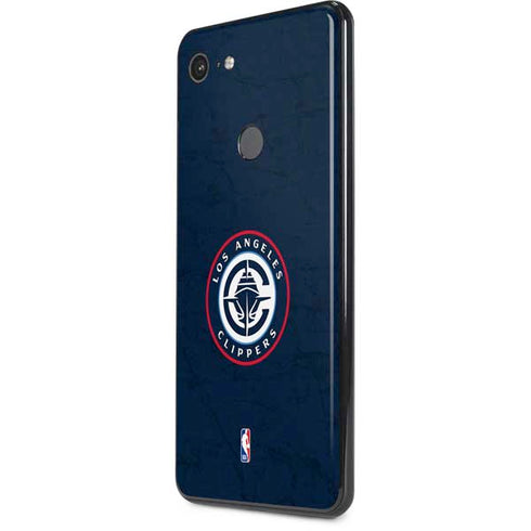 NBA Los Angeles Clippers Distressed Blue Google Pixel 3 XL Skin