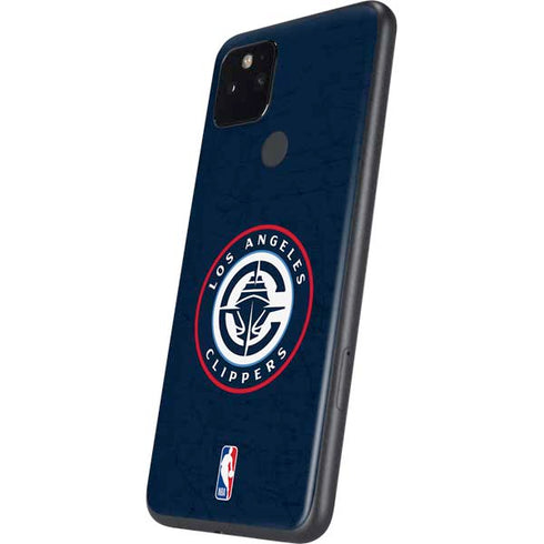 NBA Los Angeles Clippers Distressed Blue Google Pixel 5 Skin