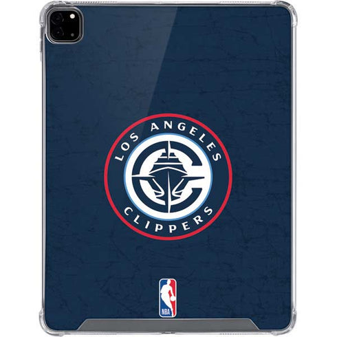 NBA Los Angeles Clippers Distressed Blue iPad Pro 12.9in (2020) Clear Case