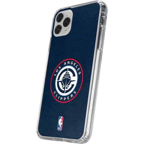 NBA Los Angeles Clippers Distressed Blue iPhone 11 Pro Clear Case