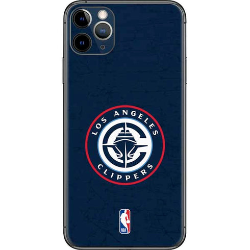 NBA Los Angeles Clippers Distressed Blue iPhone 11 Pro Max Skin