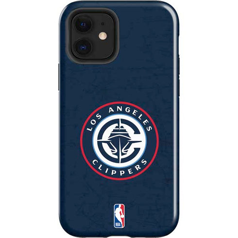 NBA Los Angeles Clippers Distressed Blue iPhone 12 Impact Case