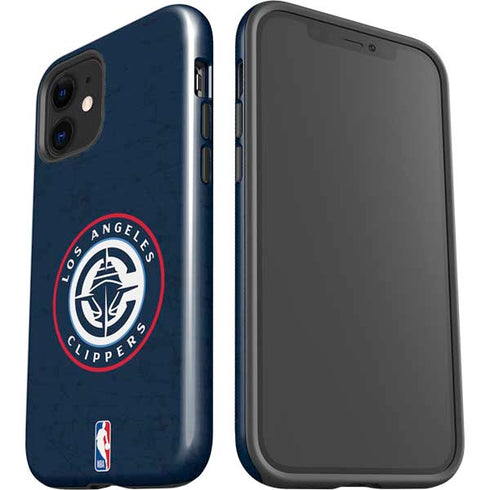 NBA Los Angeles Clippers Distressed Blue iPhone 12 Impact Case