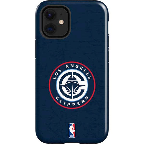 NBA Los Angeles Clippers Distressed Blue iPhone 12 Mini Impact Case