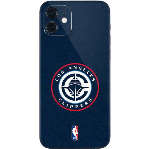 NBA Los Angeles Clippers Distressed Blue iPhone 12 Mini Skin
