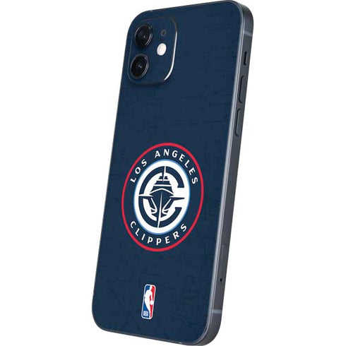 NBA Los Angeles Clippers Distressed Blue iPhone 12 Mini Skin