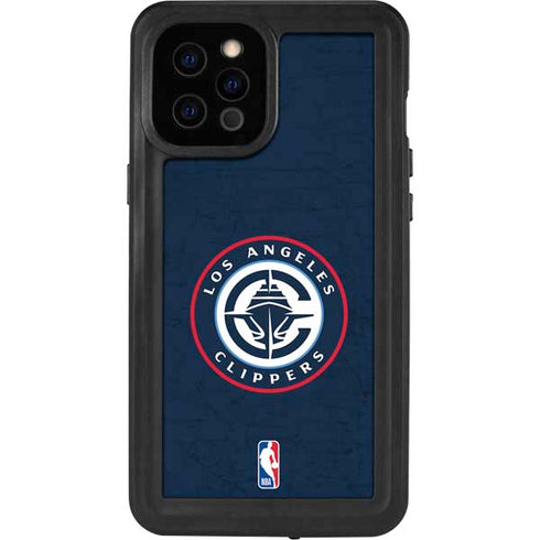 NBA Los Angeles Clippers Distressed Blue iPhone 12 Pro Max Waterproof Case