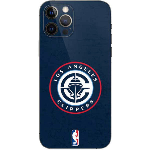 NBA Los Angeles Clippers Distressed Blue iPhone 12 Pro Skin