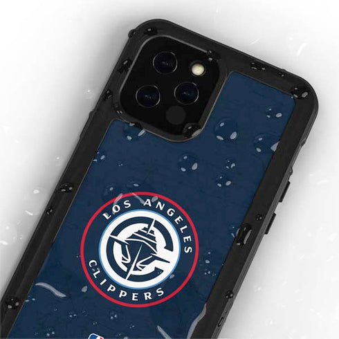 NBA Los Angeles Clippers Distressed Blue iPhone 12 Pro Waterproof Case