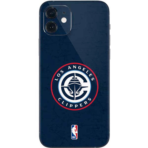 NBA Los Angeles Clippers Distressed Blue iPhone 12 Skin